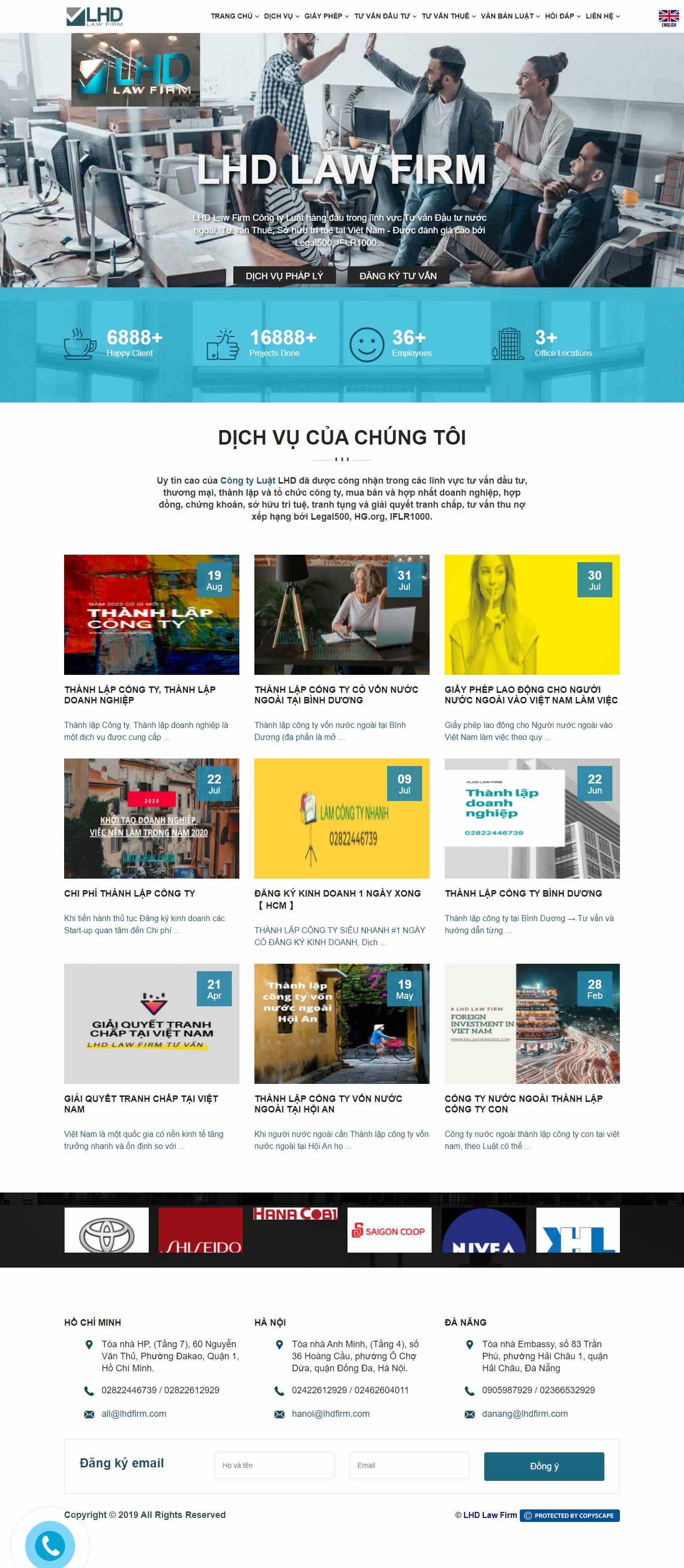 Thiết kế Web thành lập công ty luathongduc.com