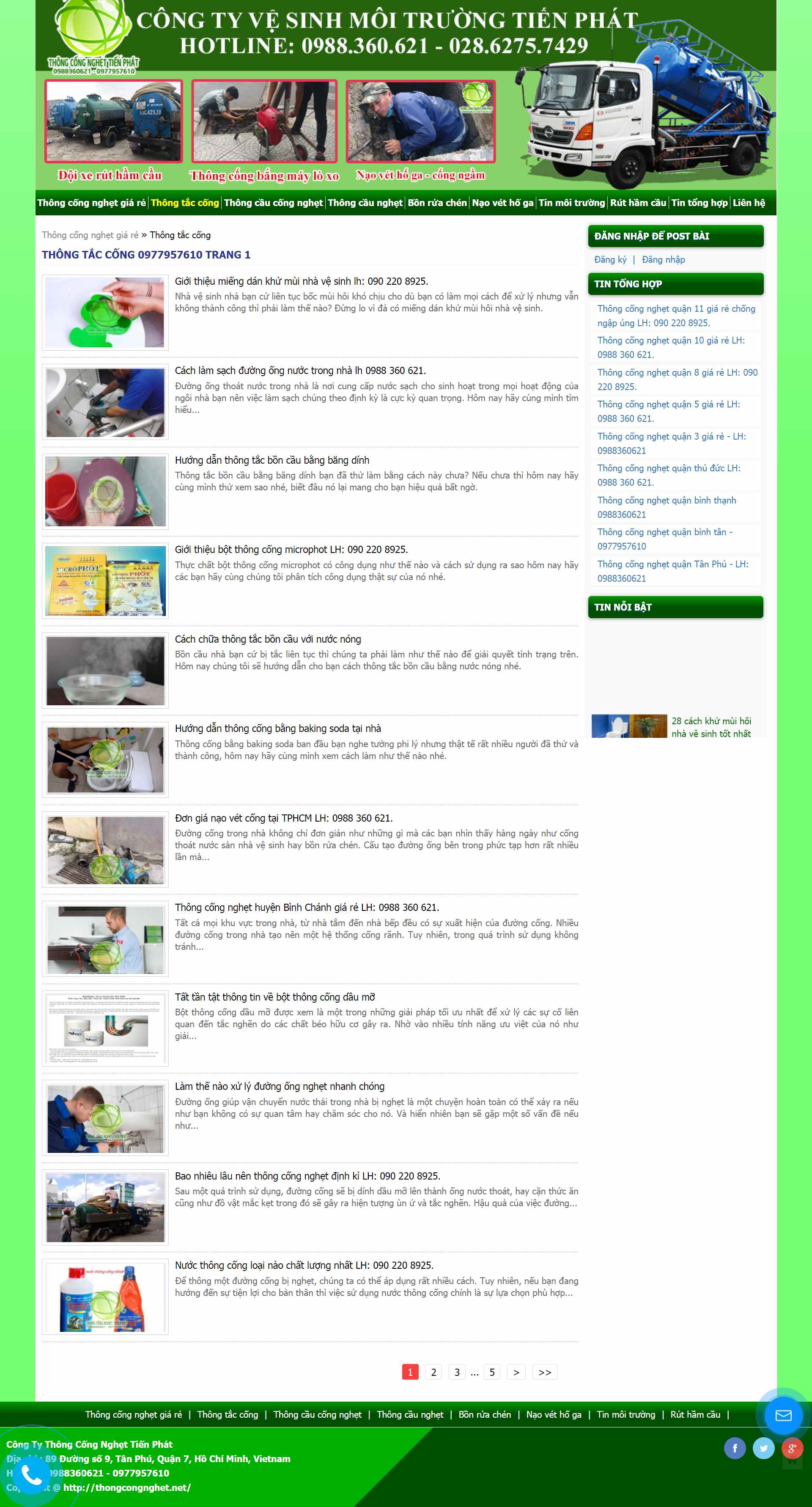 Thiết kế Web thông tắc cống thongcongnghet.net