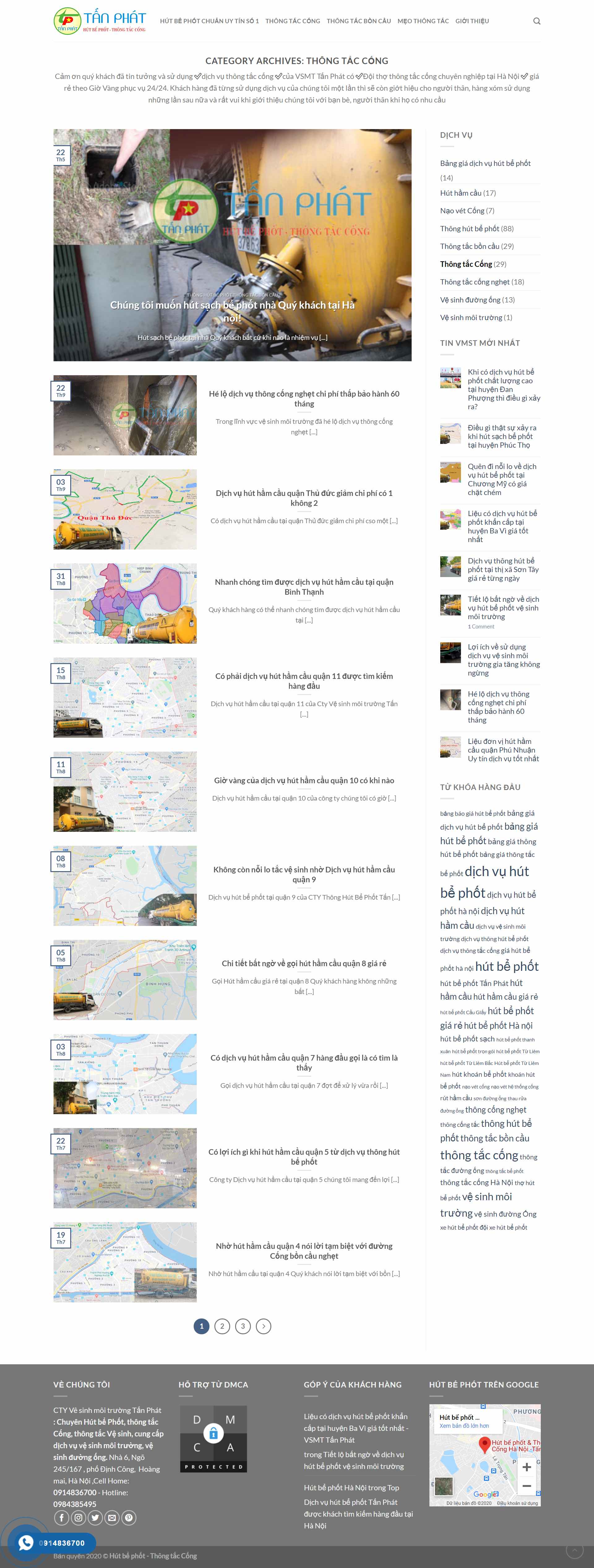 Thiết kế Web thông tắc cống hutbephottanphat.vn