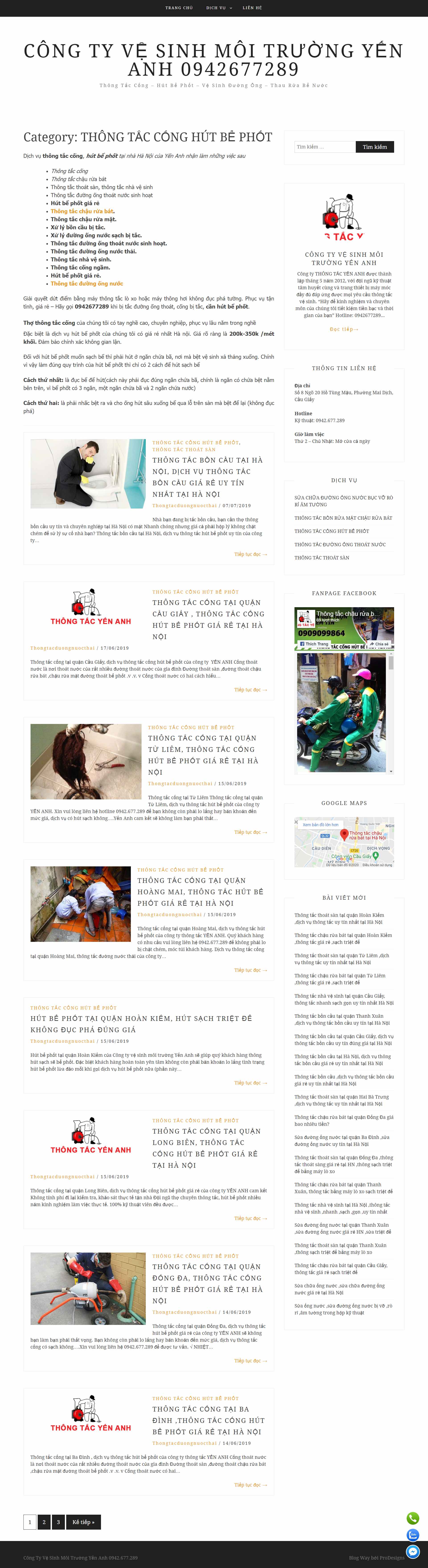 Thiết kế Web thông tắc cống thongtacduongnuocthai.com