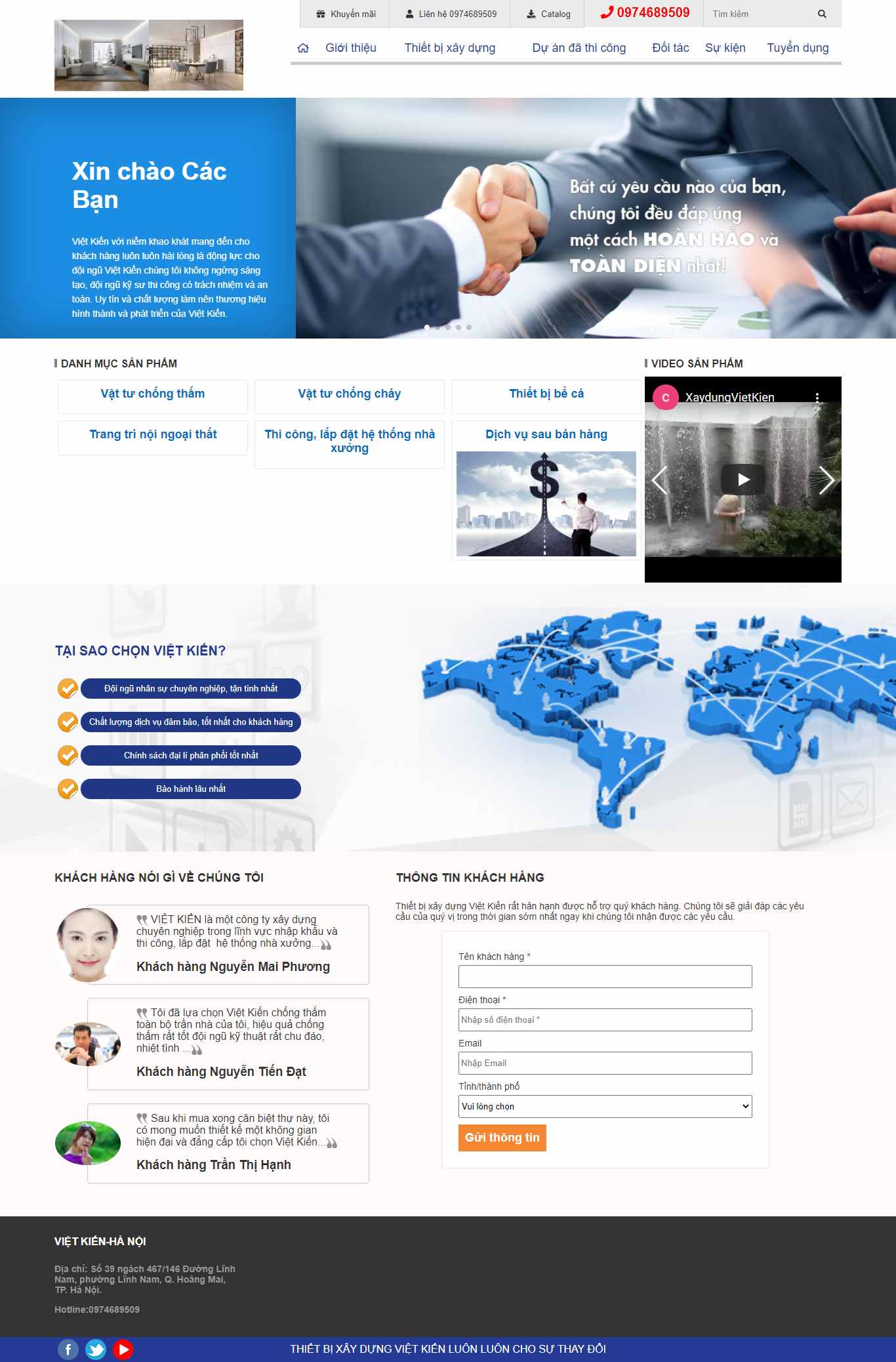 Thiết kế Web trang trí nội thất xaydungvietkien.com