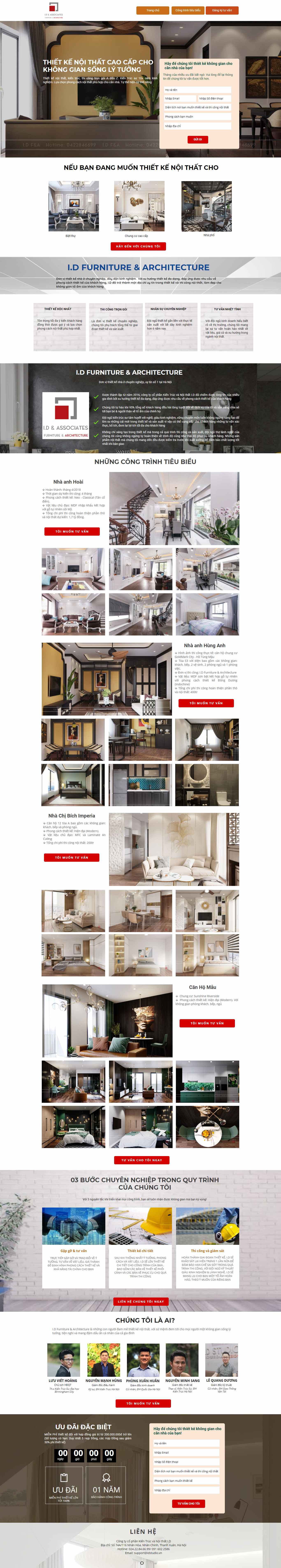 Thiết kế Web trang trí nội thất thietkenoithat.idstudio.vn