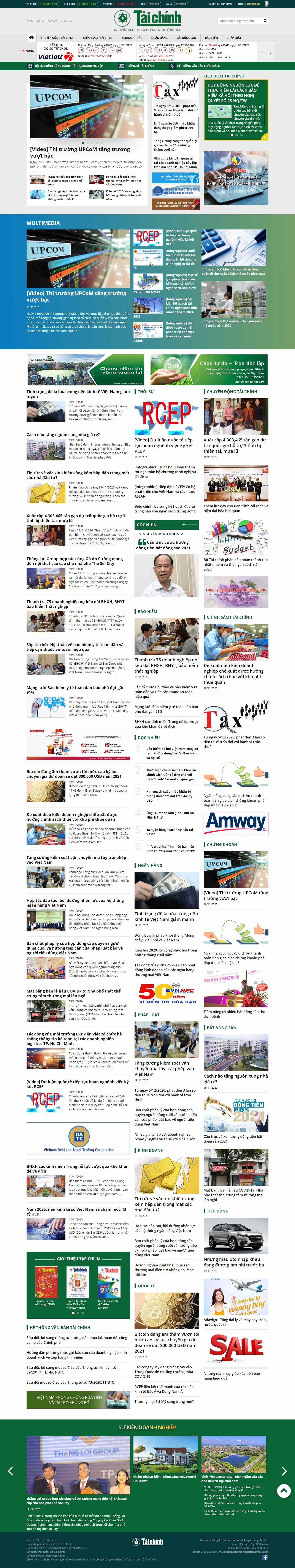 Thiết kế Web tài chính tapchitaichinh.vn