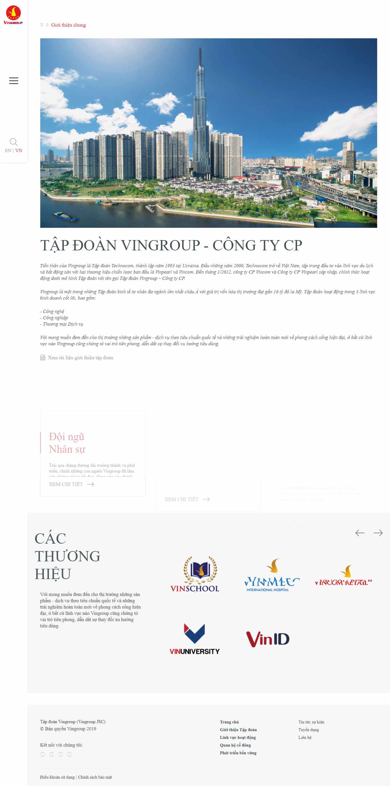 Thiết kế Web tập đoàn vingroup.net