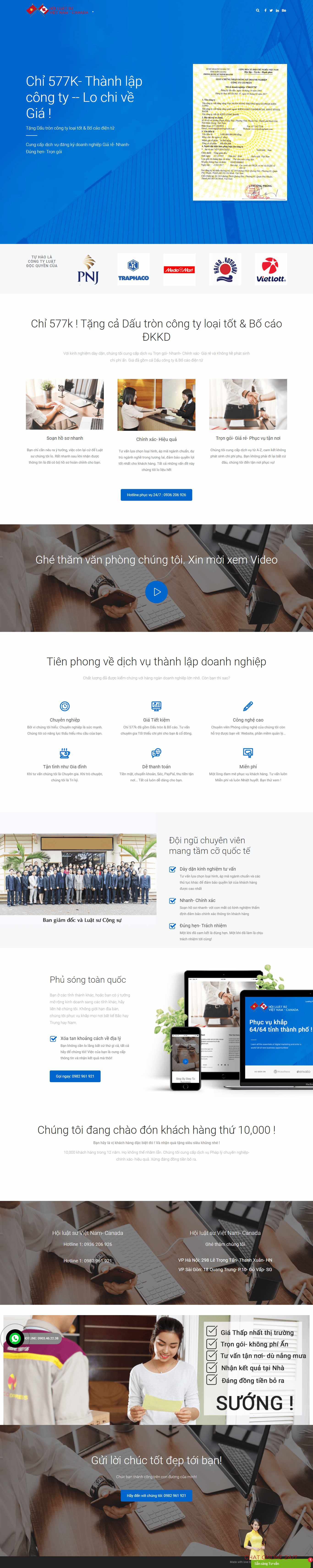 Thiết kế Web thành lập doanh nghiệp luatsuvietnam-canada.top