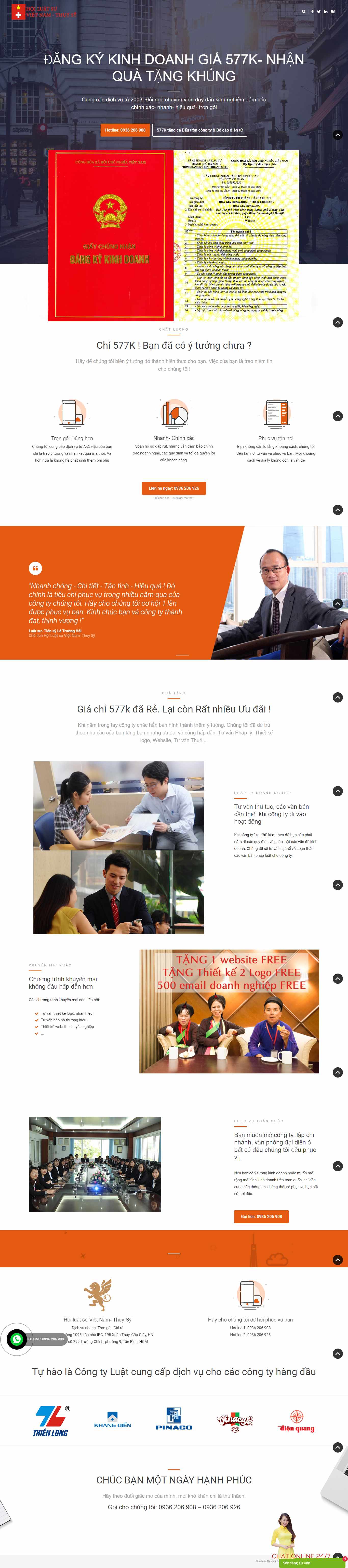 Thiết kế Web thành lập doanh nghiệp luatsuvietnam-thuysy.top