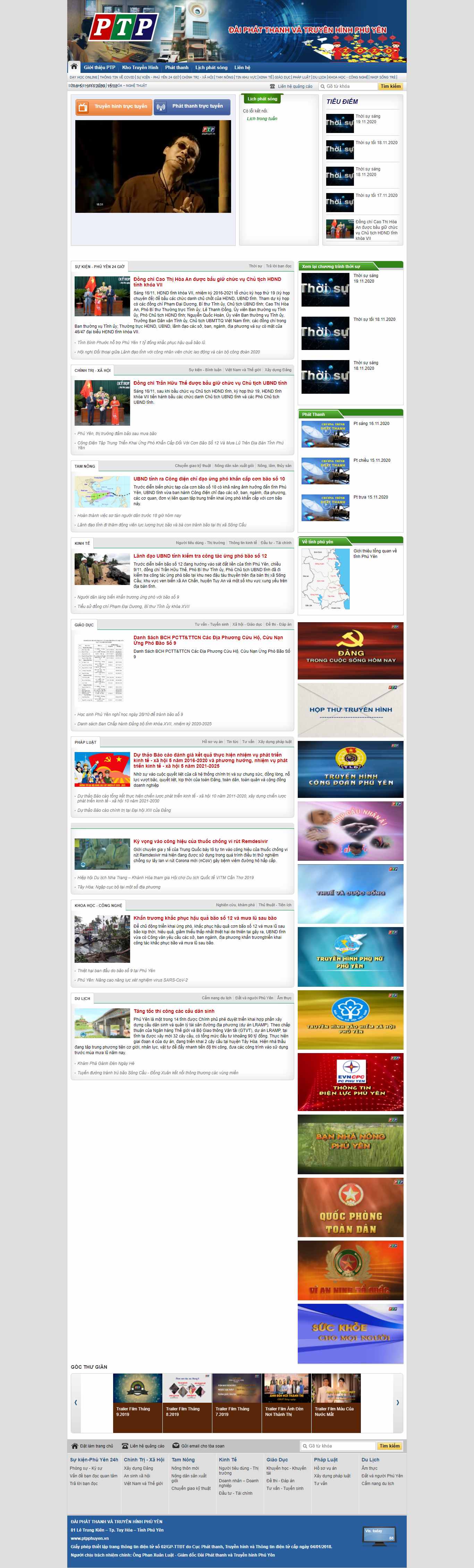 Thiết kế Web thời sự ptpphuyen.vn