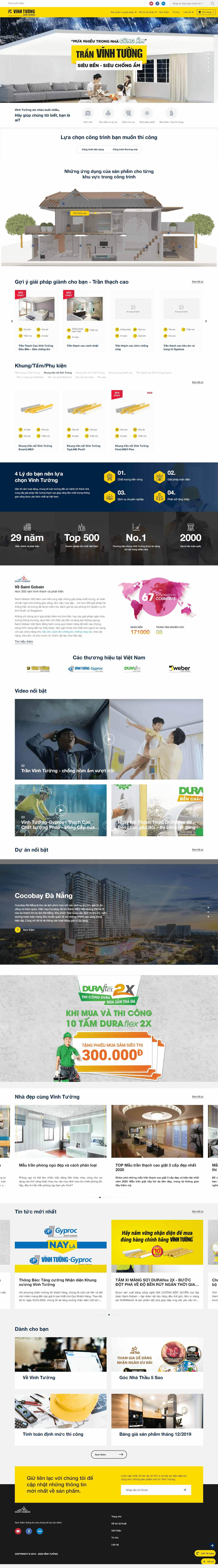 Thiết kế Web thạch cao tự nhiên vinhtuong.com