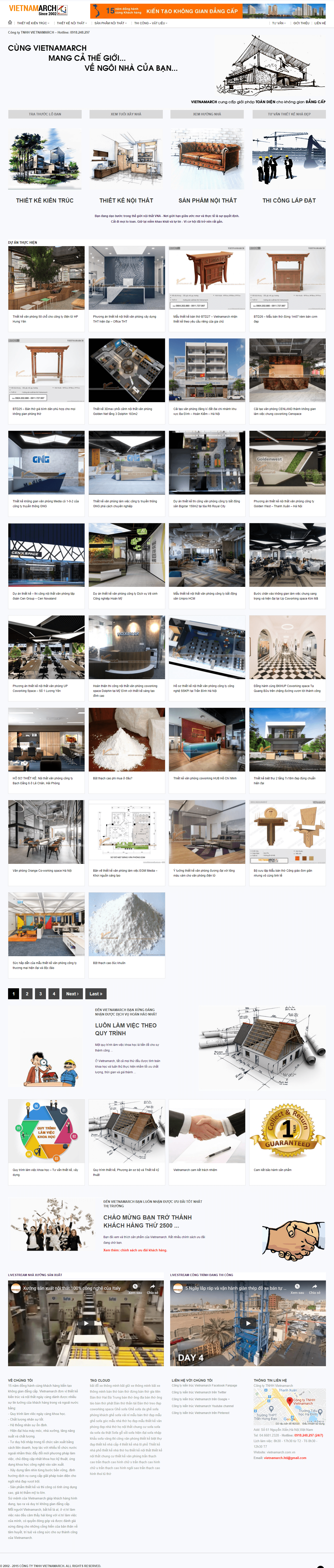 Thiết kế Web thạch cao tự nhiên vietnamarch.com.vn