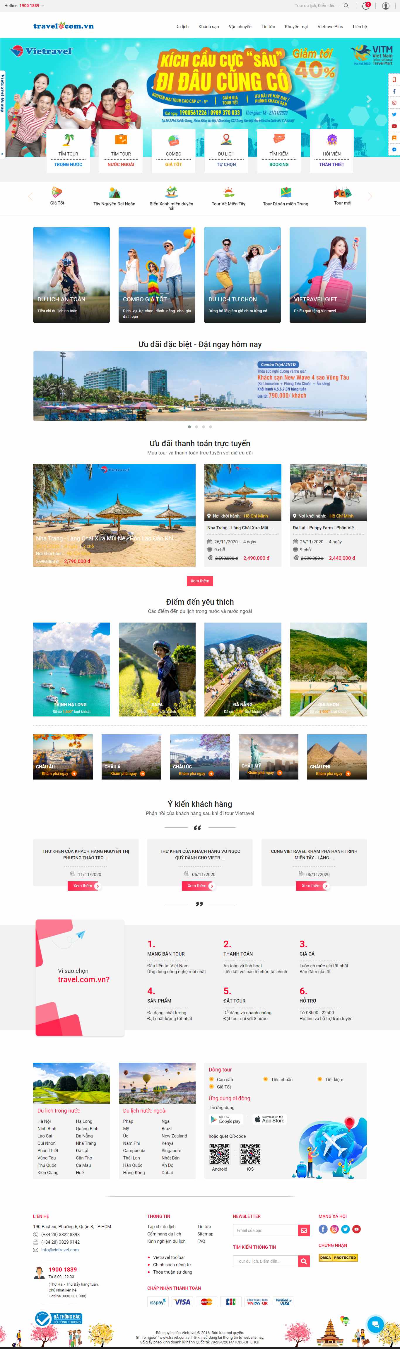Thiết kế Web travel travel.com.vn