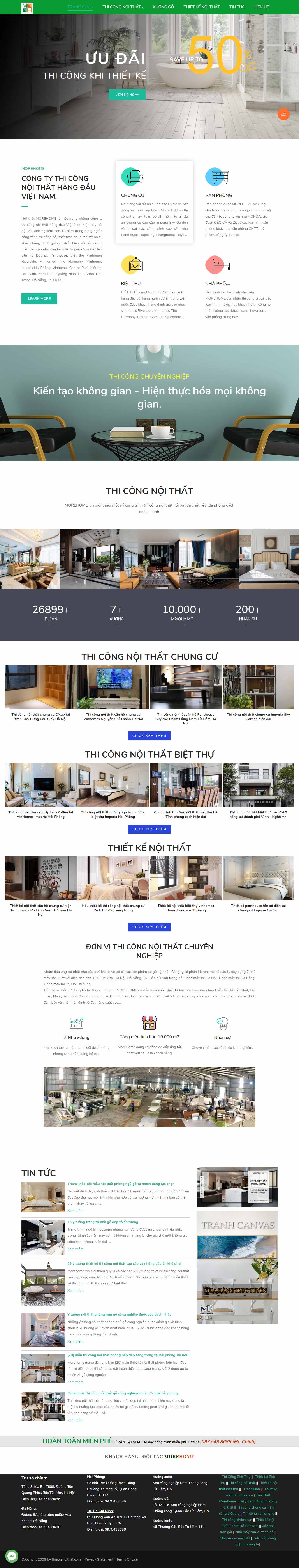 Thiết kế Web thi công nội thất thicongnoithat.com
