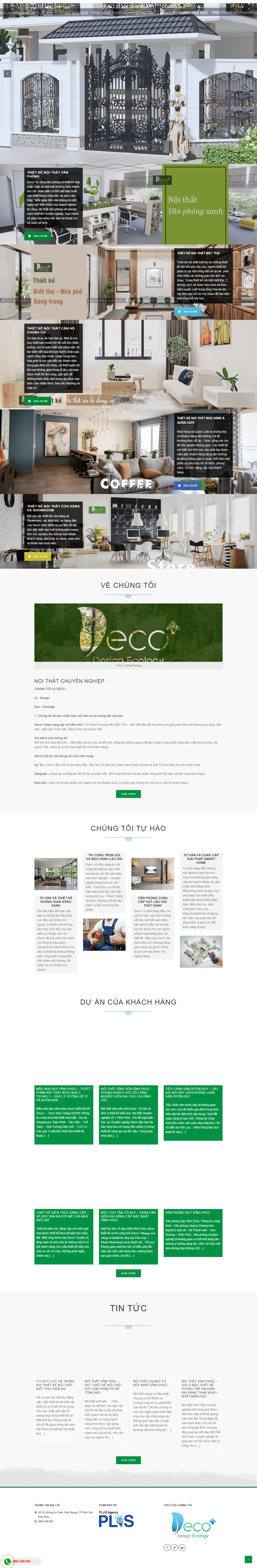 Thiết kế Web thi công nội thất noithatchuyennghiep.vn