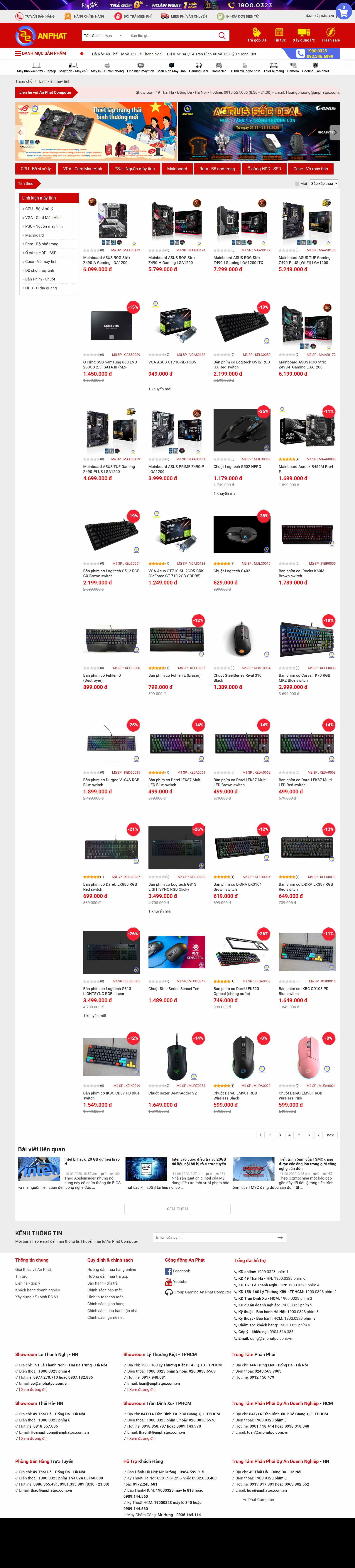 Thiết kế Web thiết bị máy tính anphatpc.com.vn