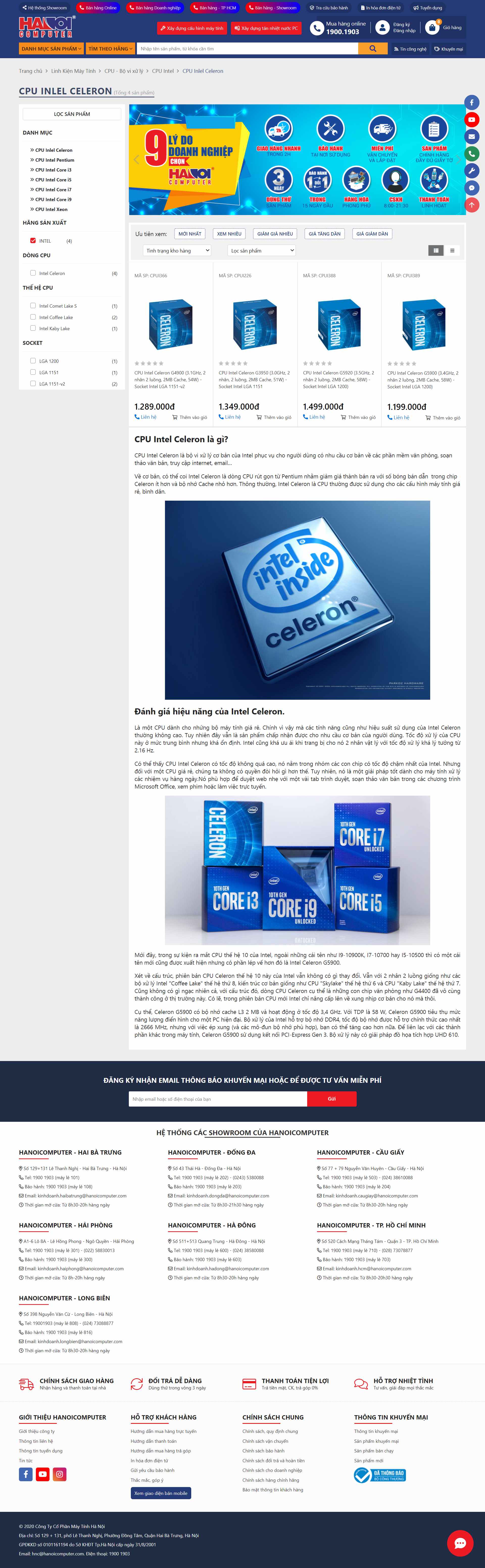 Thiết kế Web thiết bị máy tính hanoicomputer.vn