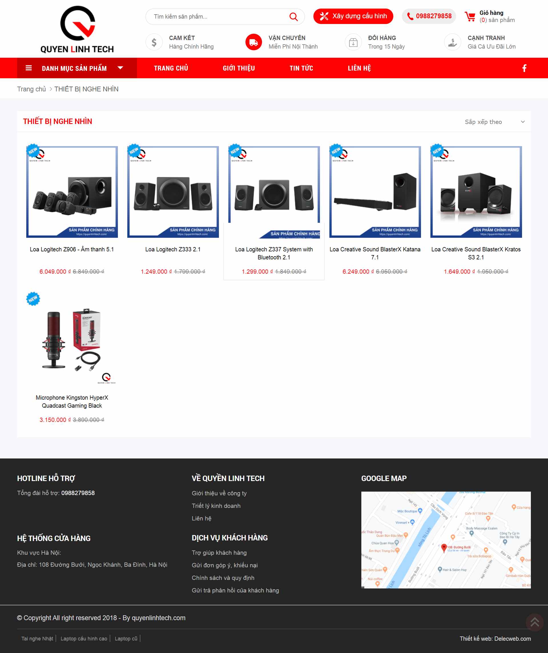 Thiết kế Web thiết bị nghe nhìn quyenlinhtech.com