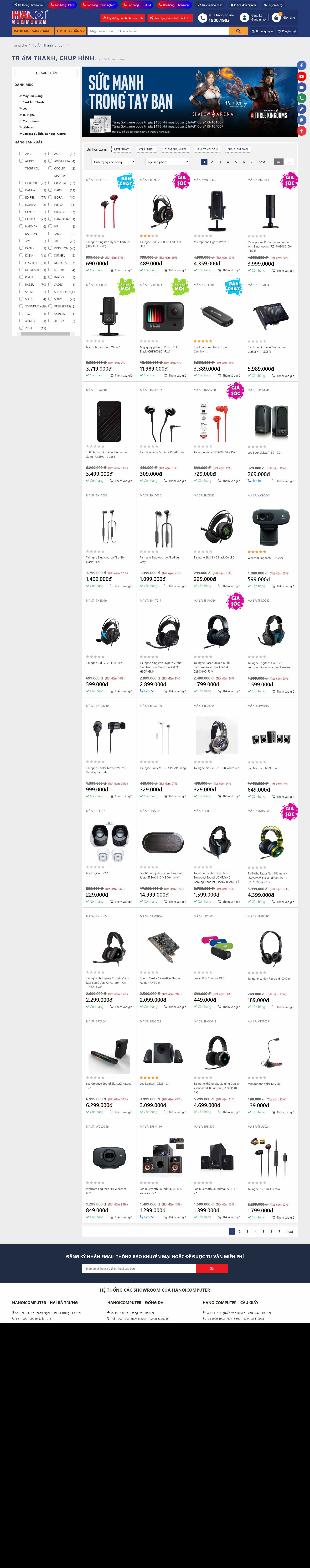 Thiết kế Web thiết bị nghe nhìn hanoicomputer.vn