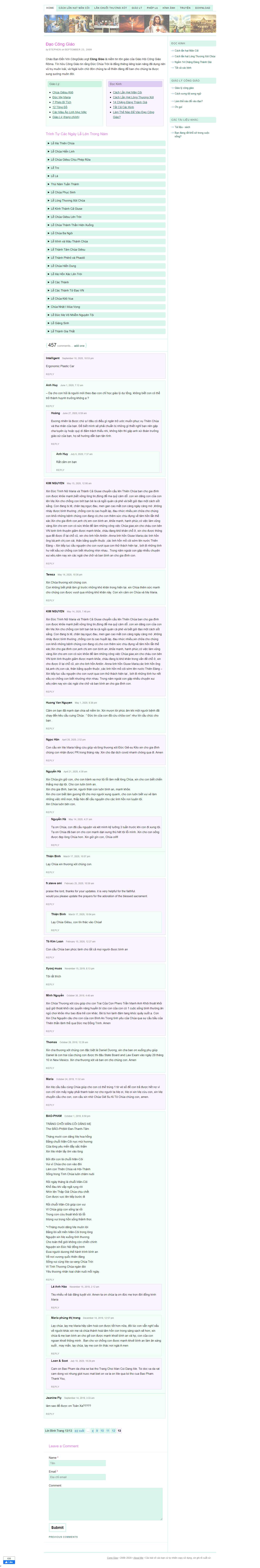 Thiết kế Web thiên chúa giáo conggiao.org