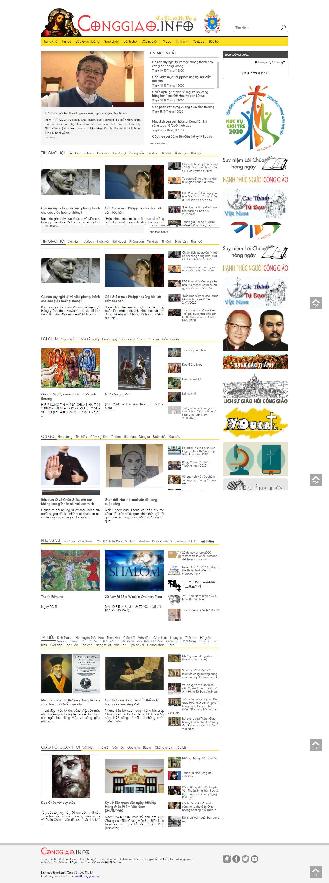 Thiết kế Web thiên chúa giáo conggiao.info
