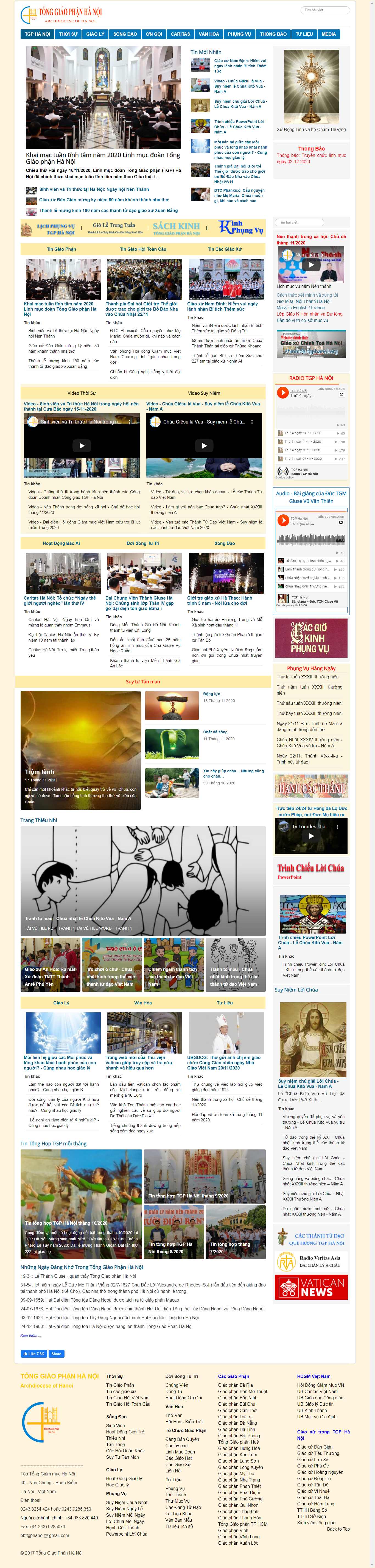 Thiết kế Web thiên chúa giáo tonggiaophanhanoi.org