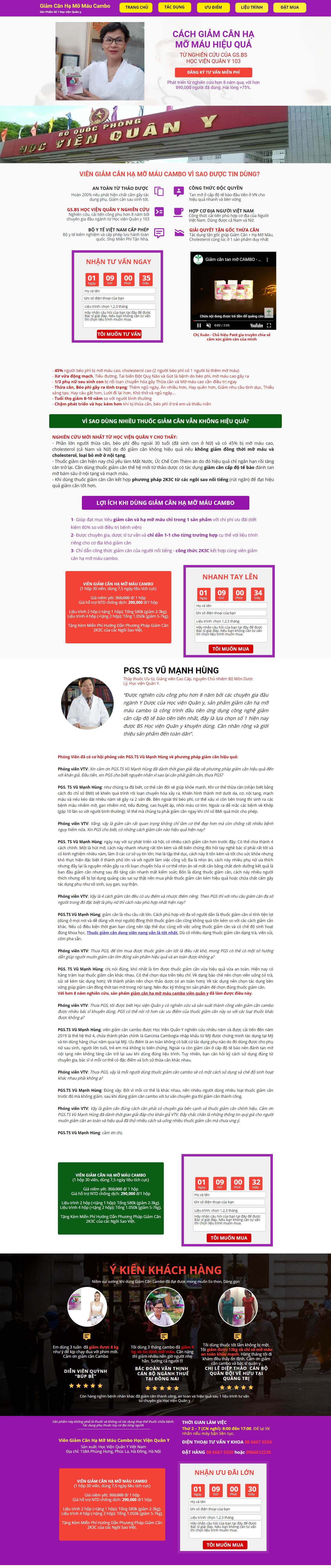 Thiết kế Web thuốc giảm cân giamcancambo.com