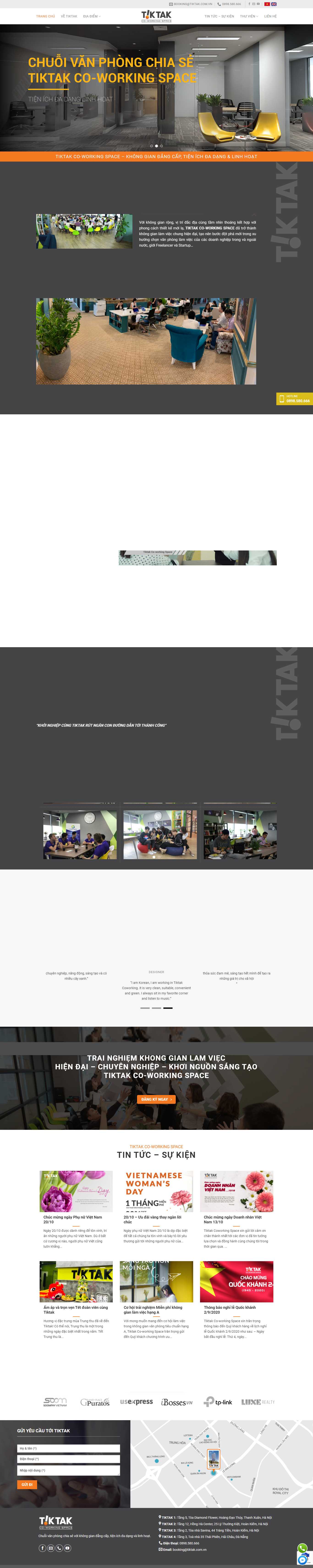 Thiết kế Web văn phòng ảo tiktak.com.vn