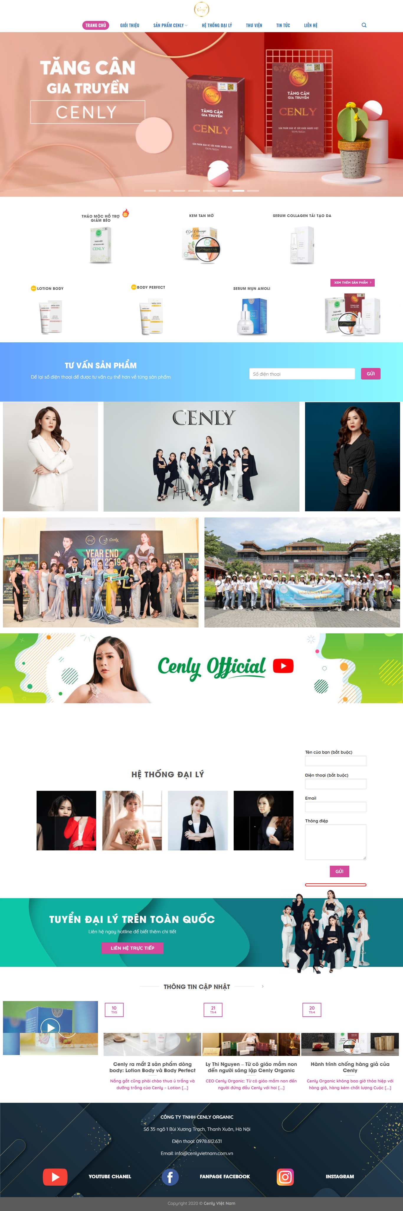 Thiết kế Web thuốc giảm cân cenlyvietnam.com.vn