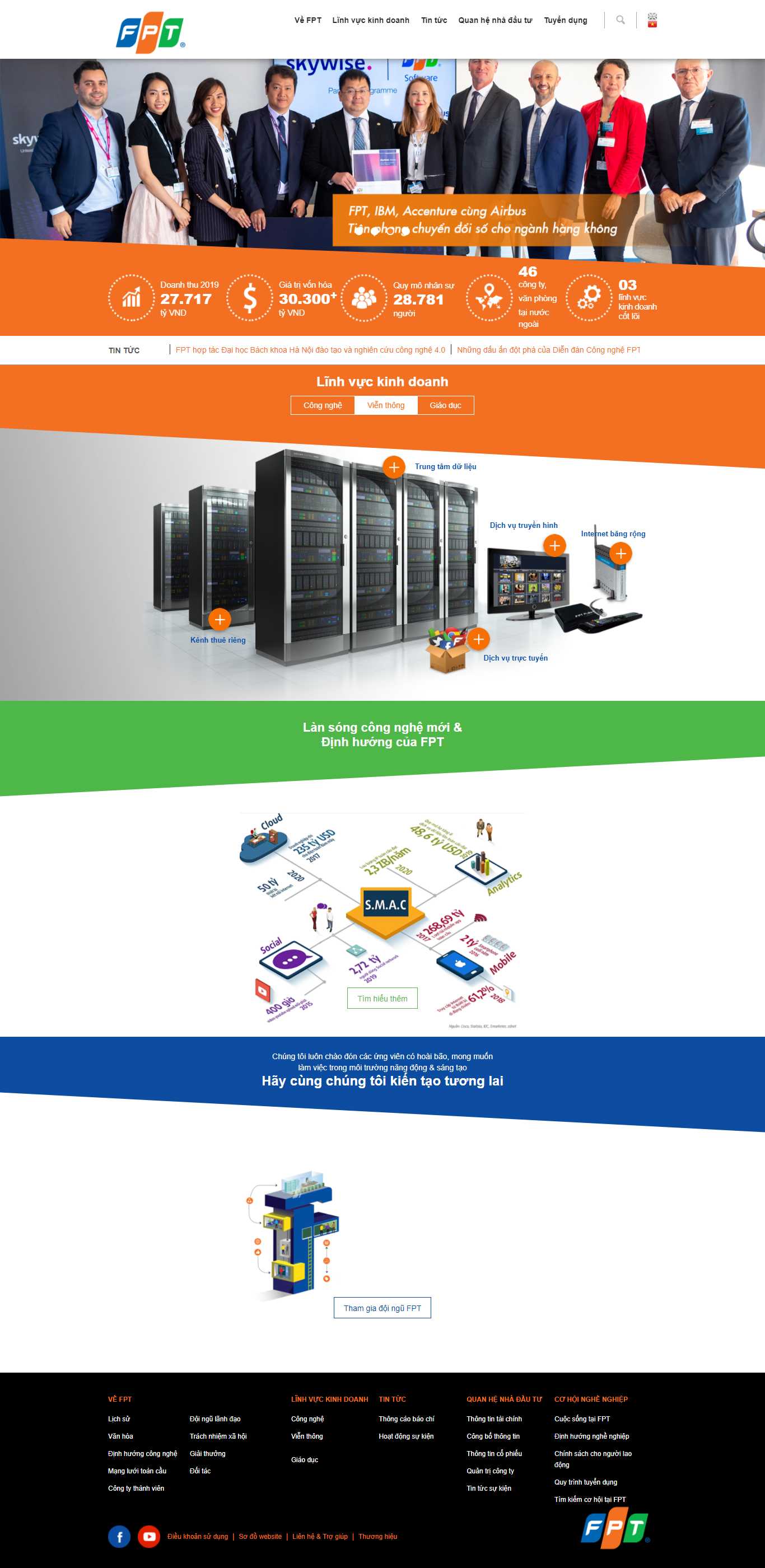 Thiết kế Web viễn thông fpt.com.vn