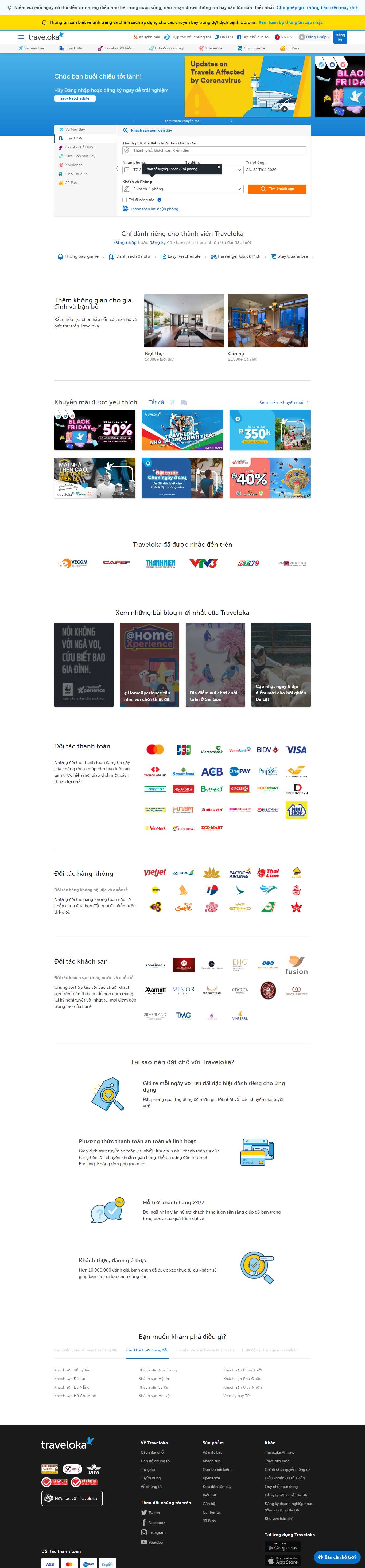 Thiết kế Web vé máy bay traveloka.com