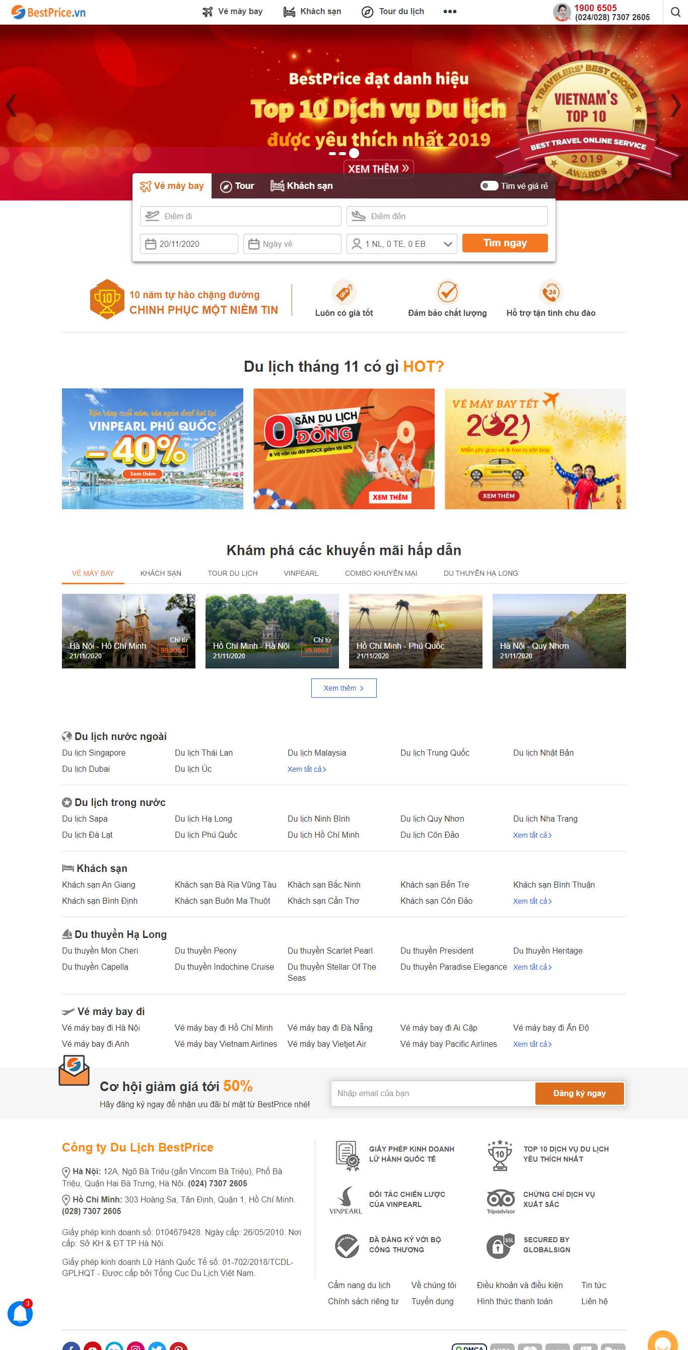 Thiết kế Web vé máy bay bestprice.vn