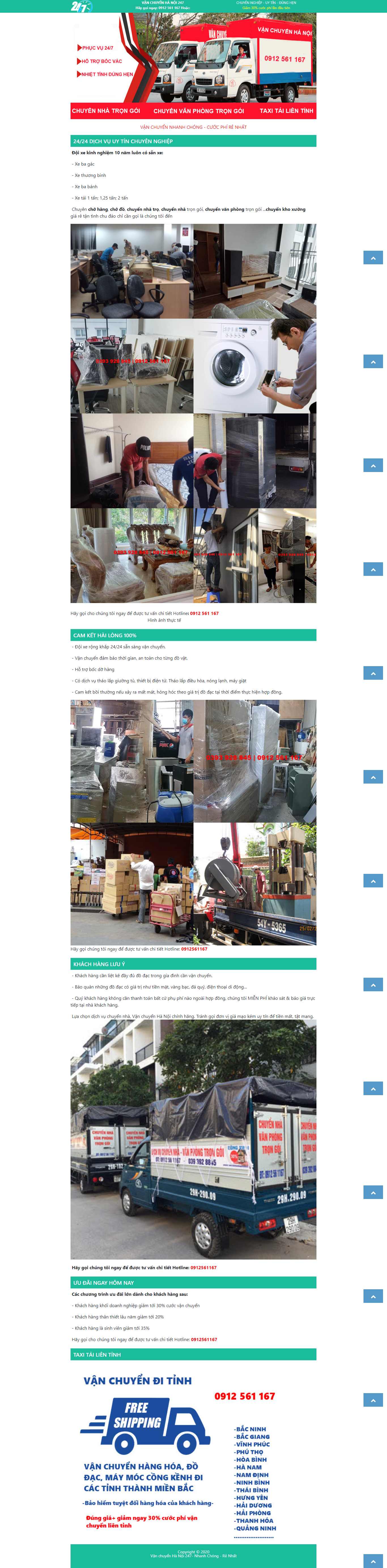 Thiết kế Web vận chuyển logistic vanchuyenhanoi247.com