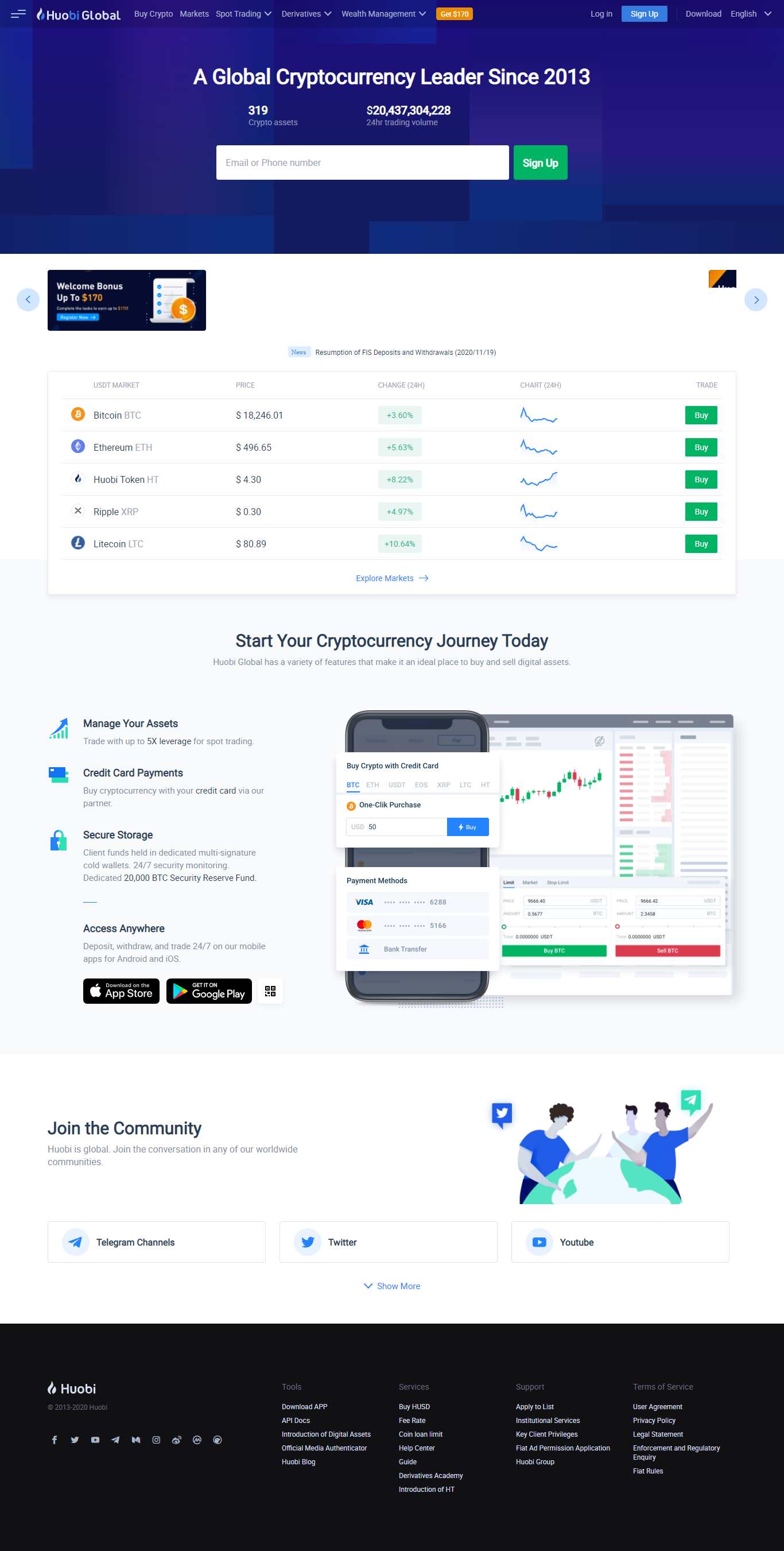 Thiết kế Web tiền ảo huobi.com