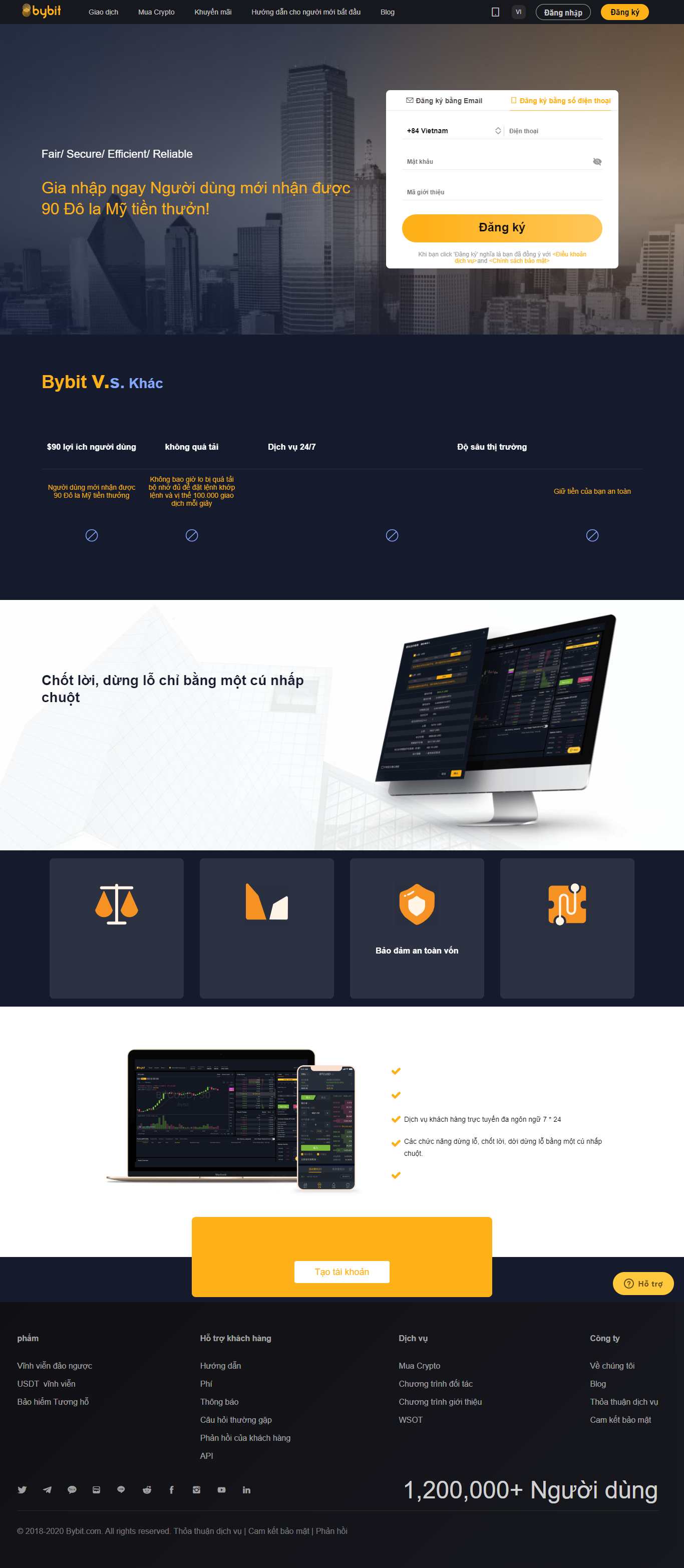 Thiết kế Web tiền ảo bybit.com