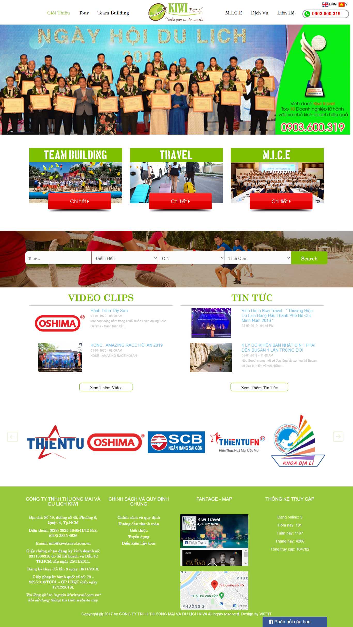 Thiết kế Web tour du lịch kiwitravel.com.vn