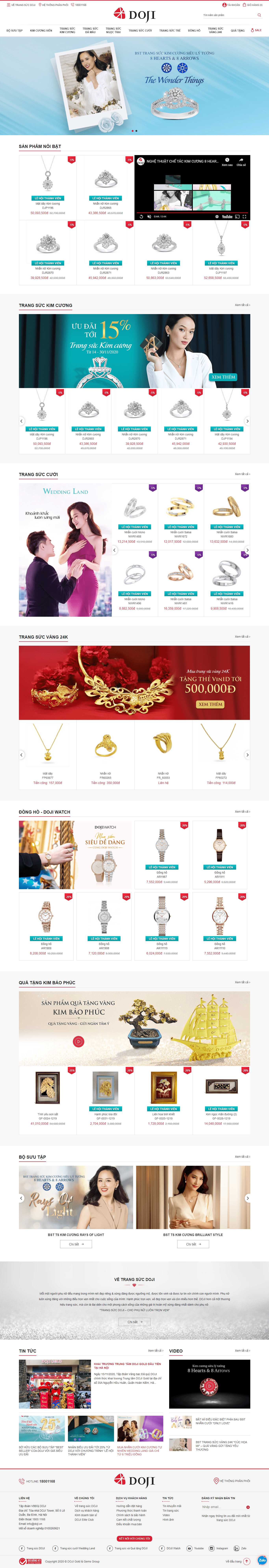 Thiết kế Web trang sức vòng hổ phách trangsuc.doji.vn