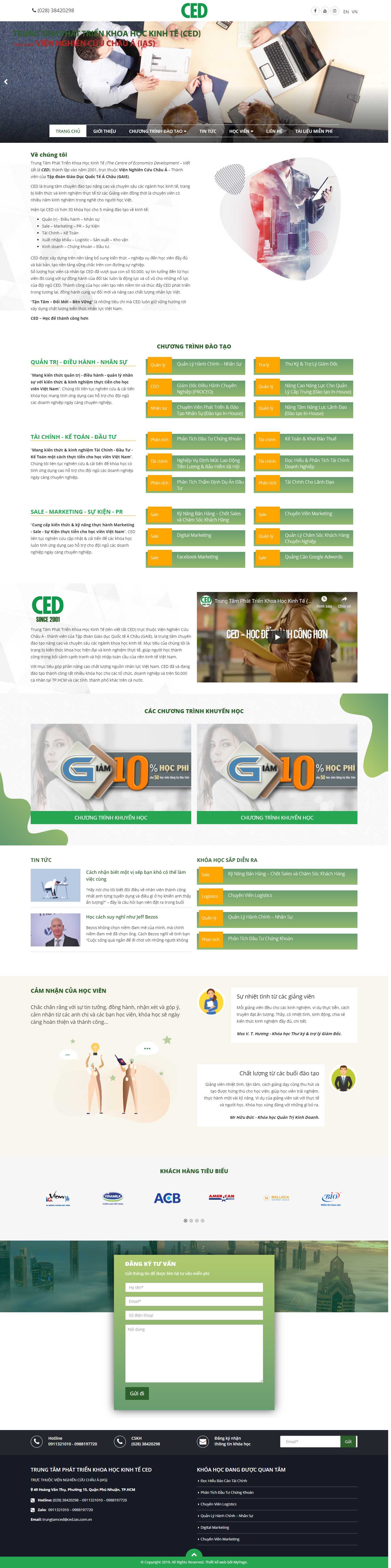 Thiết kế Web trường dạy nghề - đào tạo nghề ced.ias.com.vn