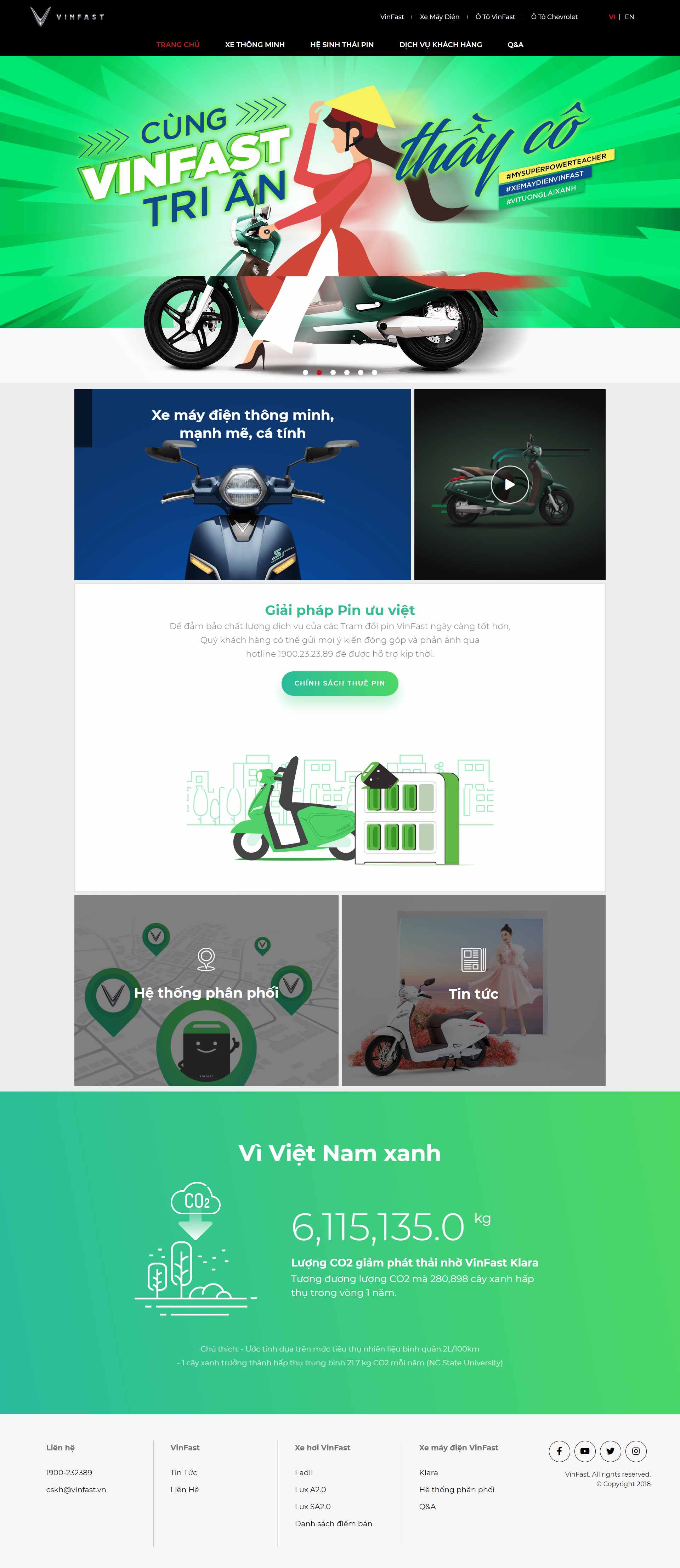 Thiết kế Web xe điện xemaydien.vinfast.vn