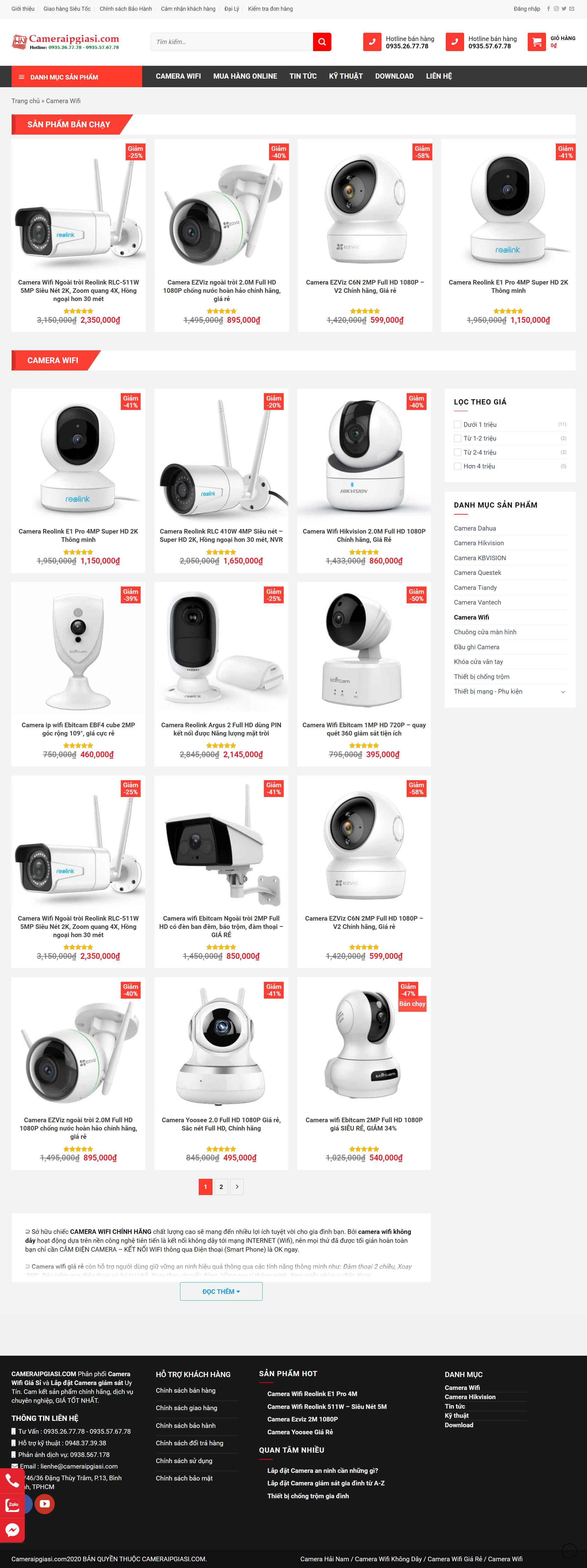 Thiết kế Web camera giám sát cameraipgiasi.com