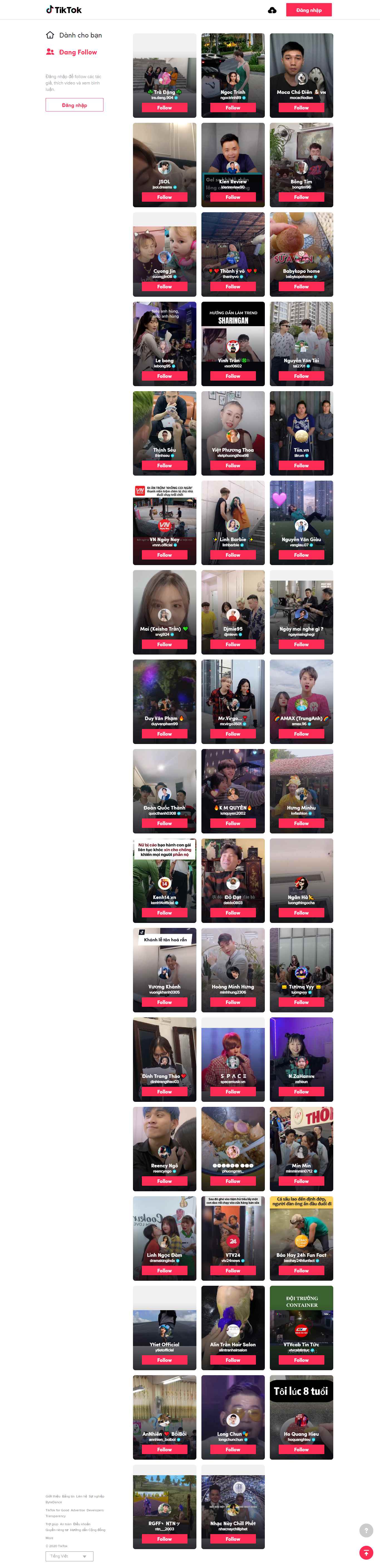 Thiết kế Web tiktok tiktok.com