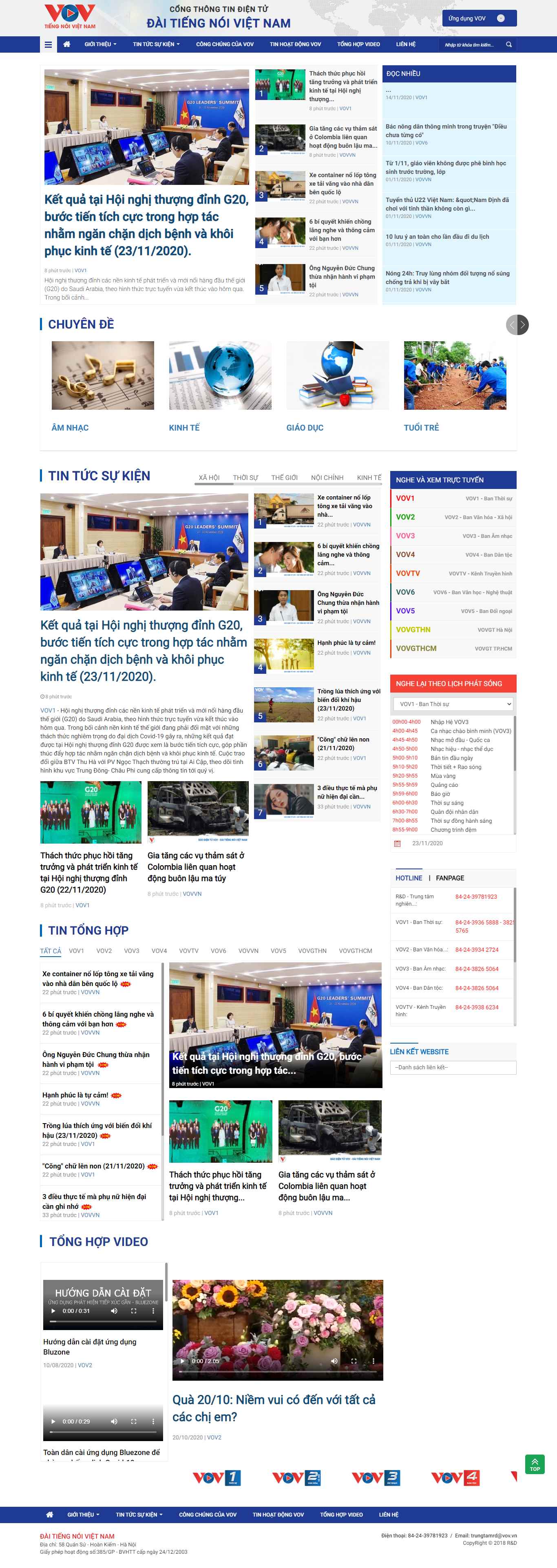 Thiết kế Web vov vov.gov.vn