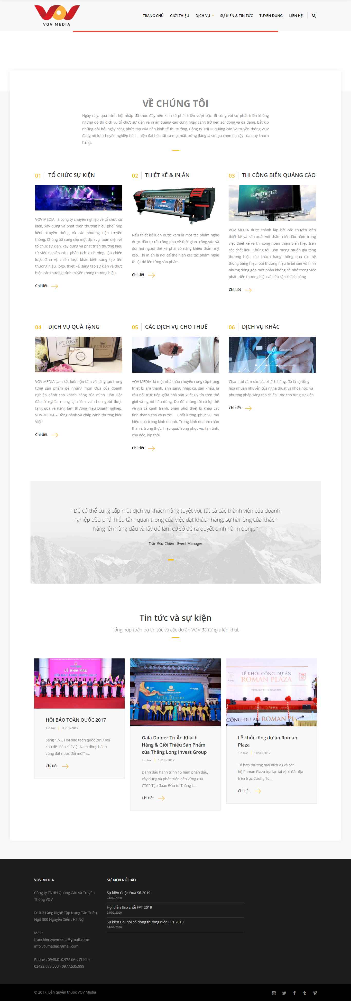 Thiết kế Web vov vovmedia.com.vn