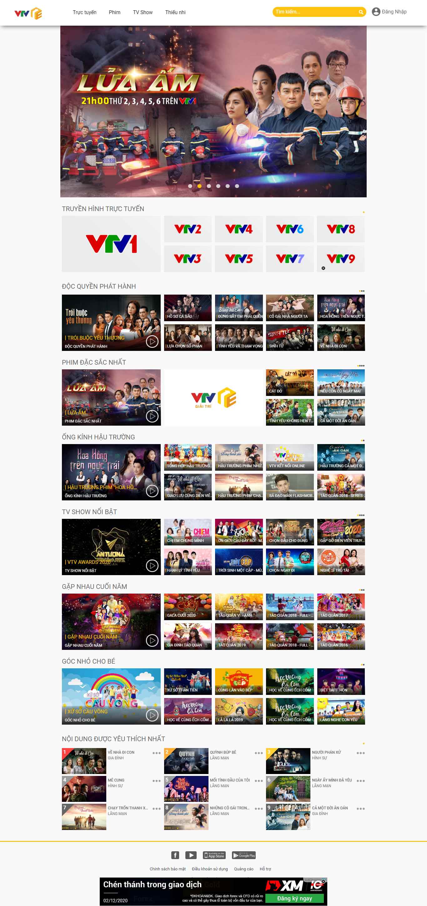 Thiết kế Web tiktok vtvgiaitri.vn