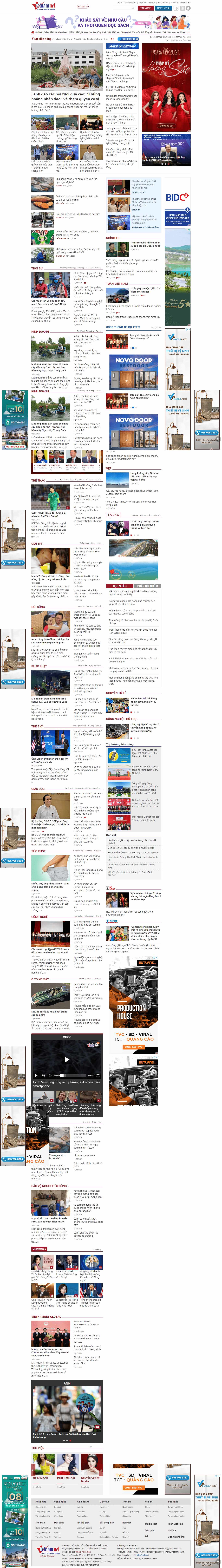 Thiết kế Web 24h vietnamnet.vn