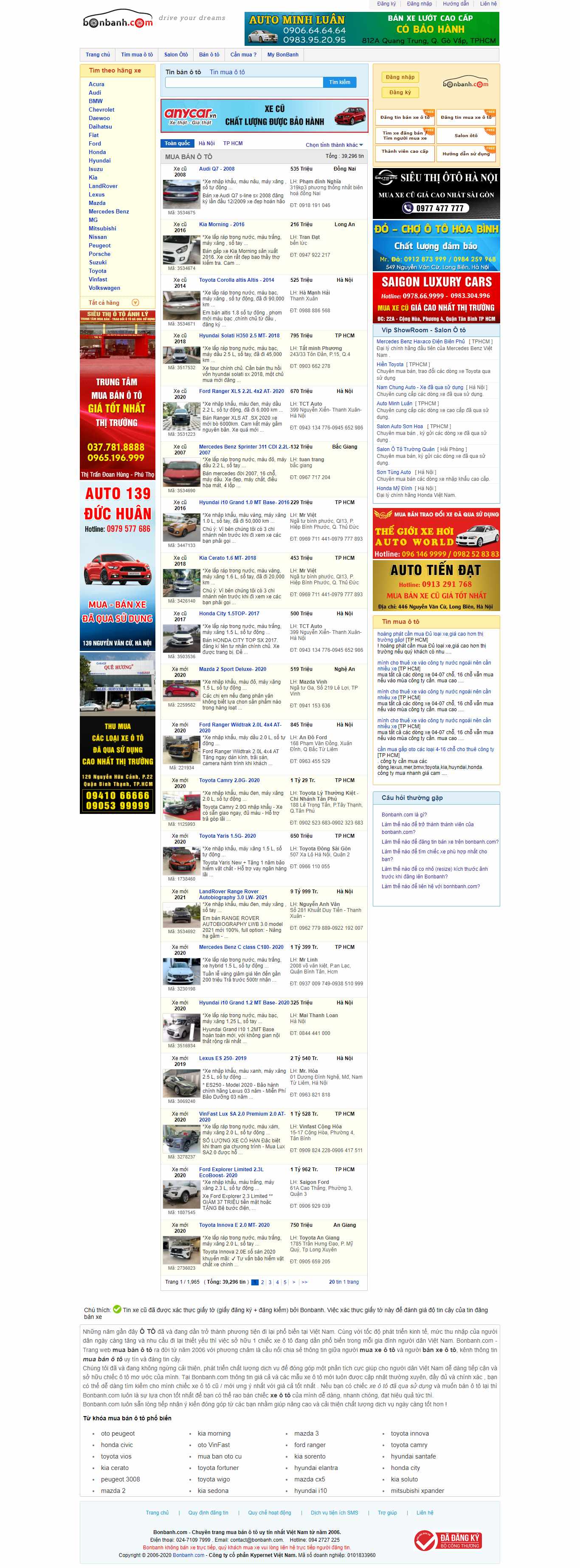 Thiết kế Web chotot bonbanh.com