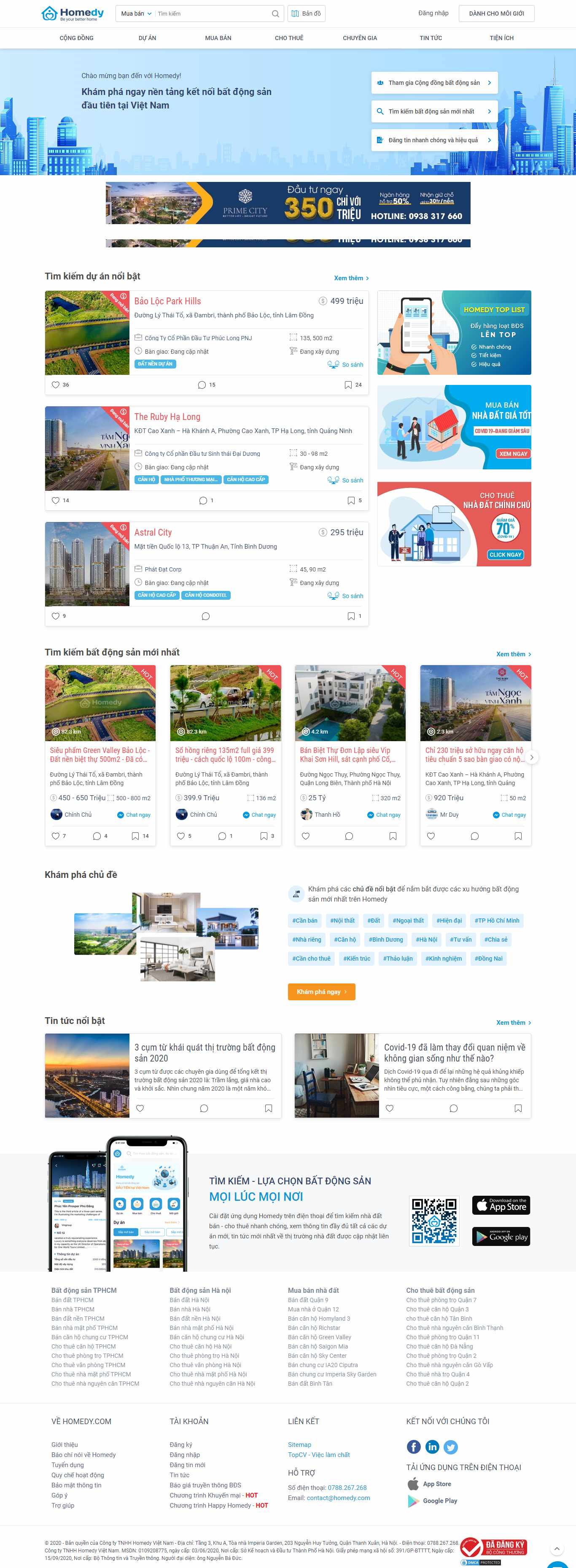 Thiết kế Web chotot homedy.com