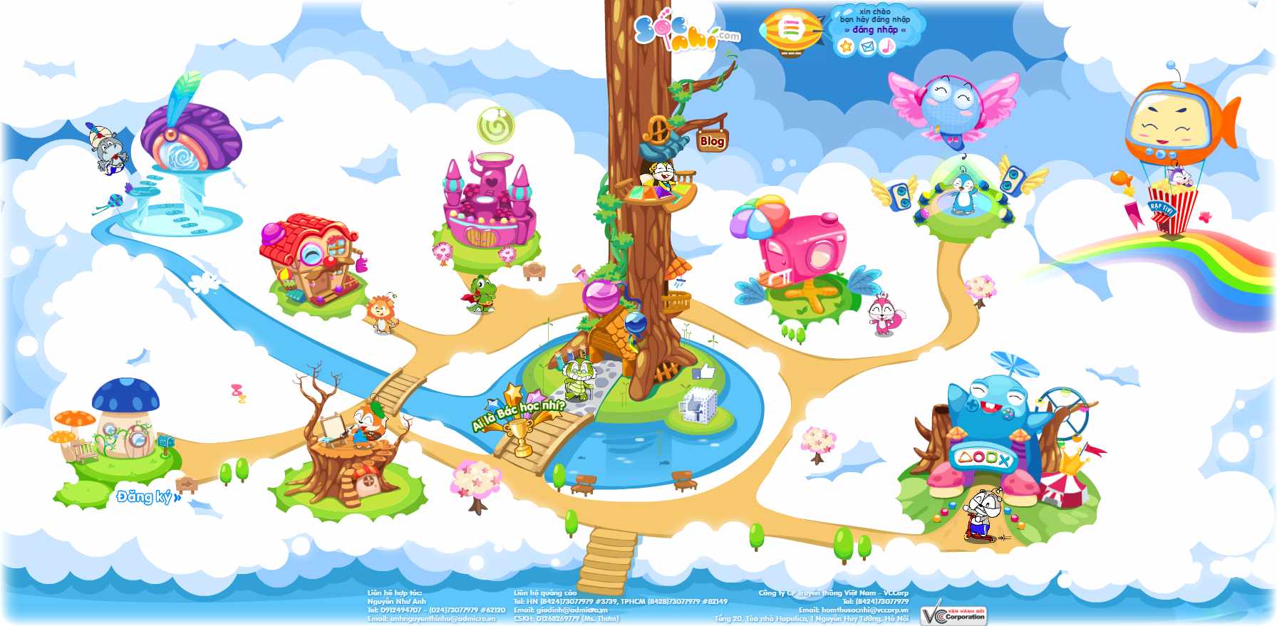 Thiết kế Web chơi game socnhi.com