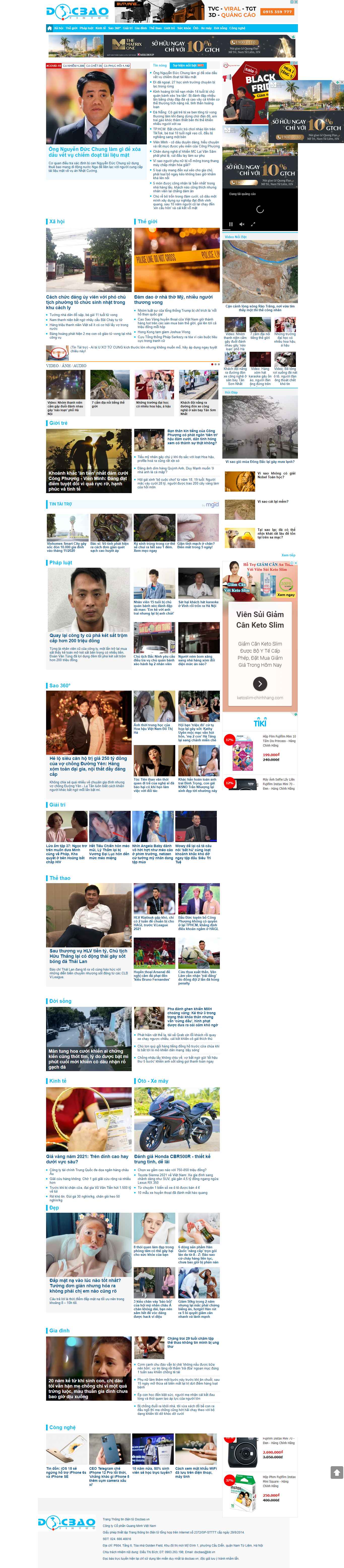 Thiết kế Web đọc báo docbao.vn