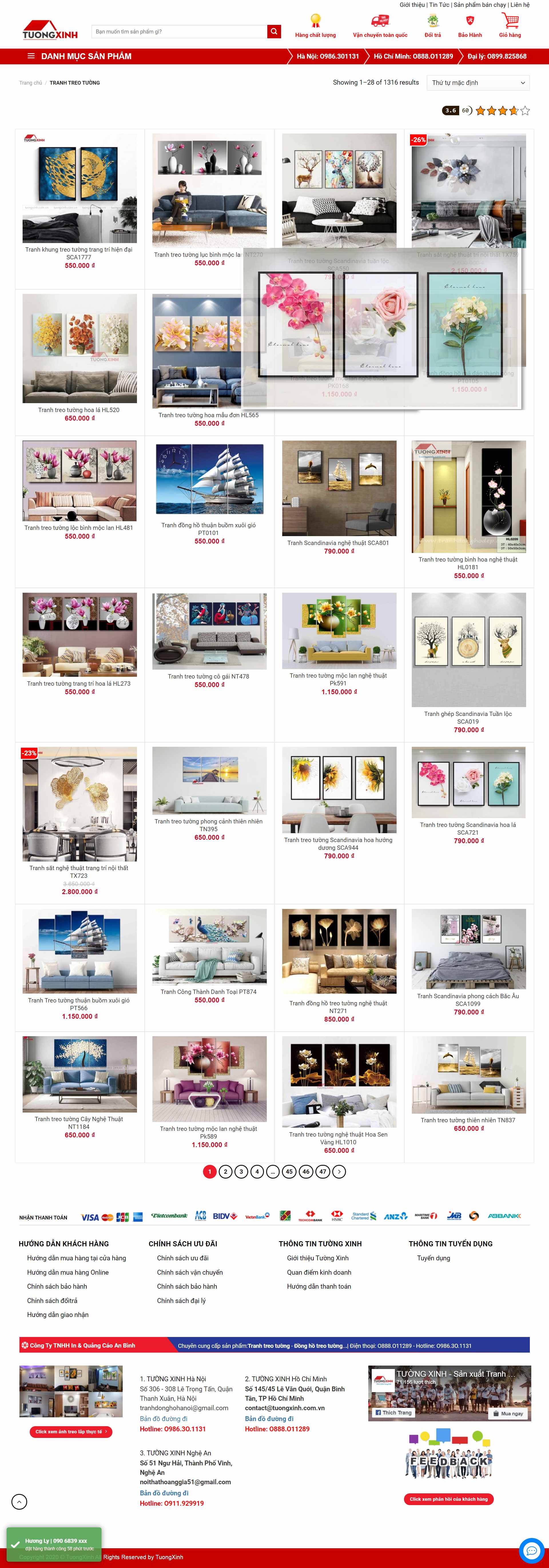 Thiết kế Web vẽ tranh tường tuongxinh.com.vn