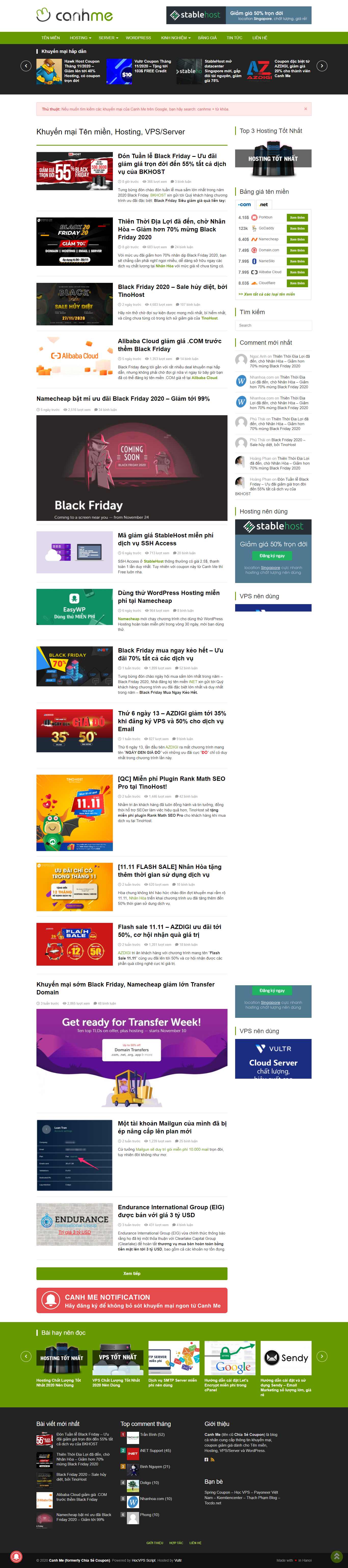 Thiết kế Web hostinger canhme.com
