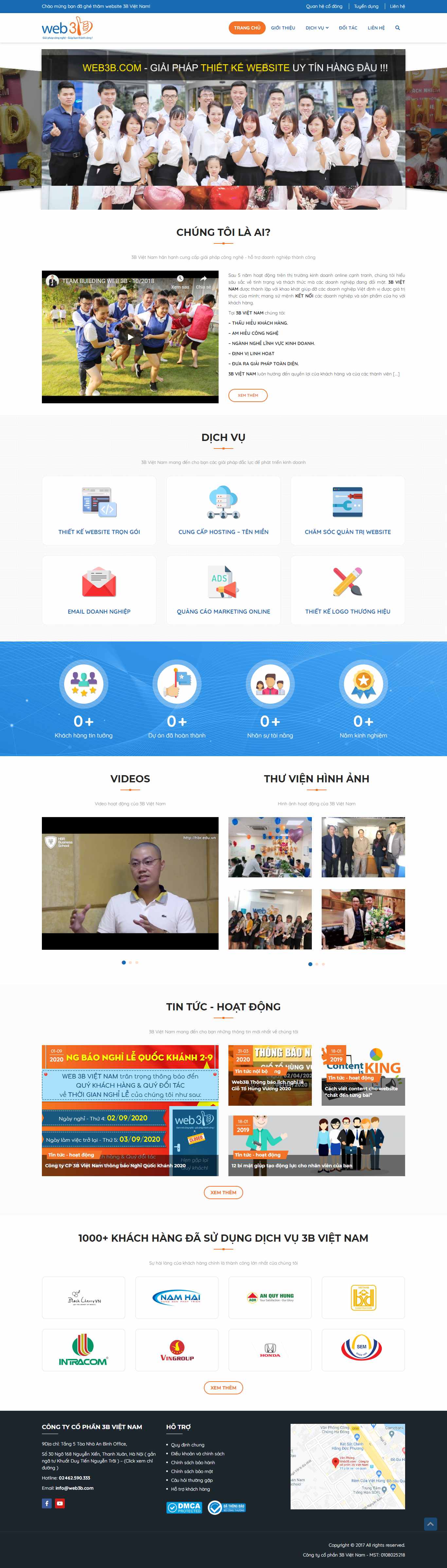 Thiết kế Web 3bvietnam 3bvietnam.com