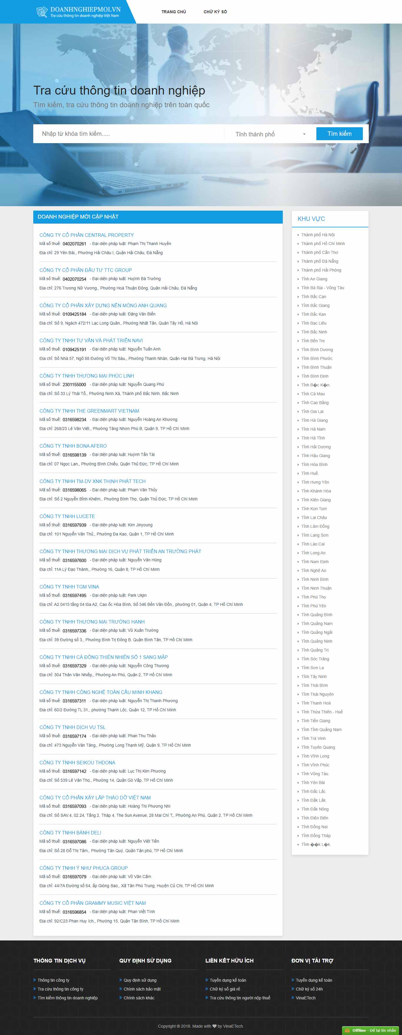 Thiết kế Web 3bvietnam doanhnghiepmoi.vn